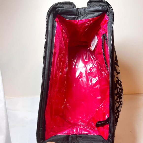 Thirty One-Travel Cosmetic Bag/Pouch-Black/White/Hot Pink-2 Diff. Sizes-Zip-2 pc - Picture 7 of 16